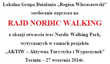 Rajd Nordic Walking 27 września 2014r.